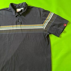 90s Y2k Quiksilver Polo Shirt Mens XL Striped Short Sleeve Casual